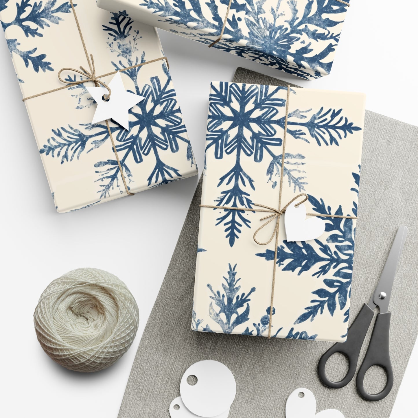 Elegant Snowflake Gift Wrap Papers - Perfect for Holidays and Celebrations