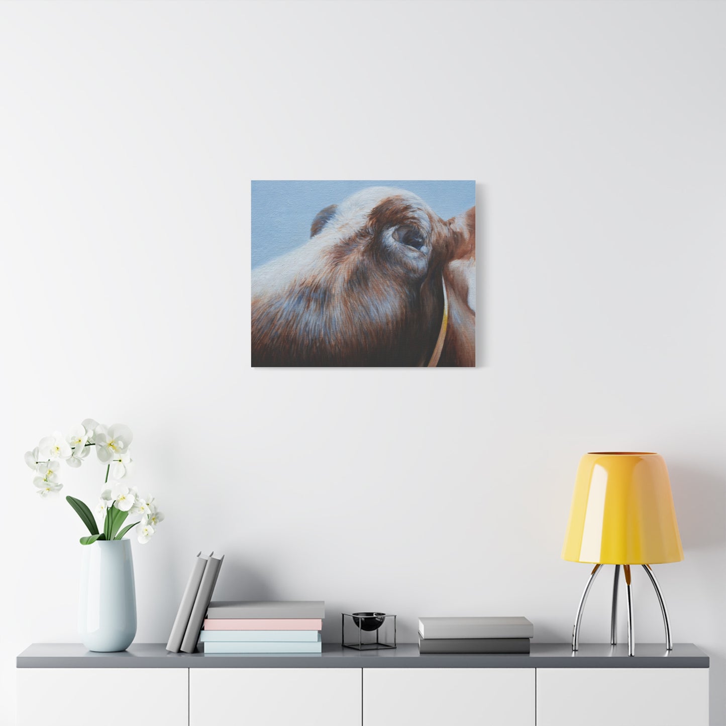 Farmhouse Chic Cow Art Canvas - Perfect for Country Decor