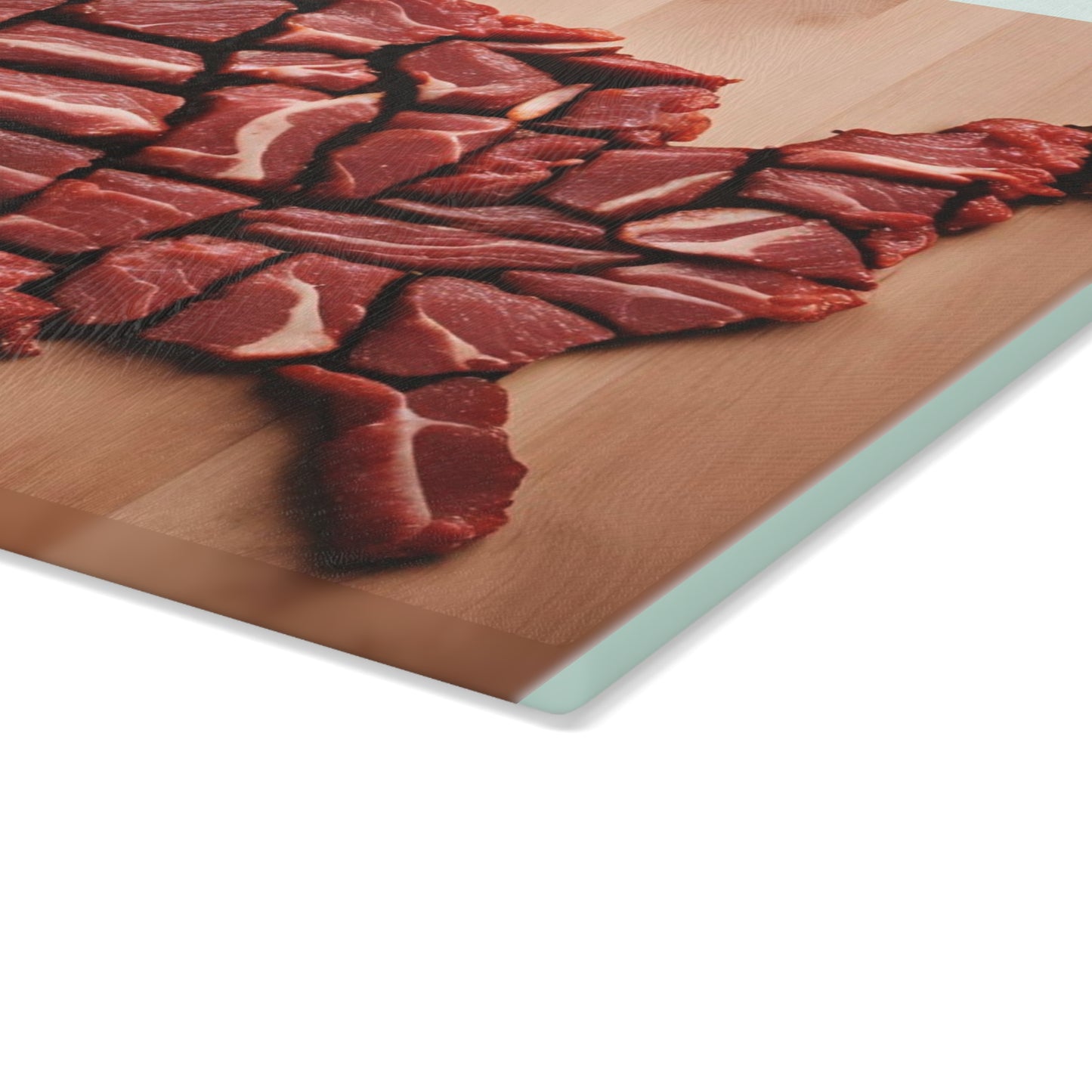 United Steaks of America Glass Cutting Board - Fun Culinary Gift for Meat Lovers