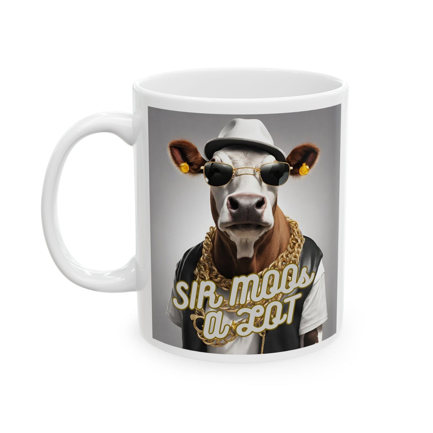 Mug with 'sir moos a lot' Design