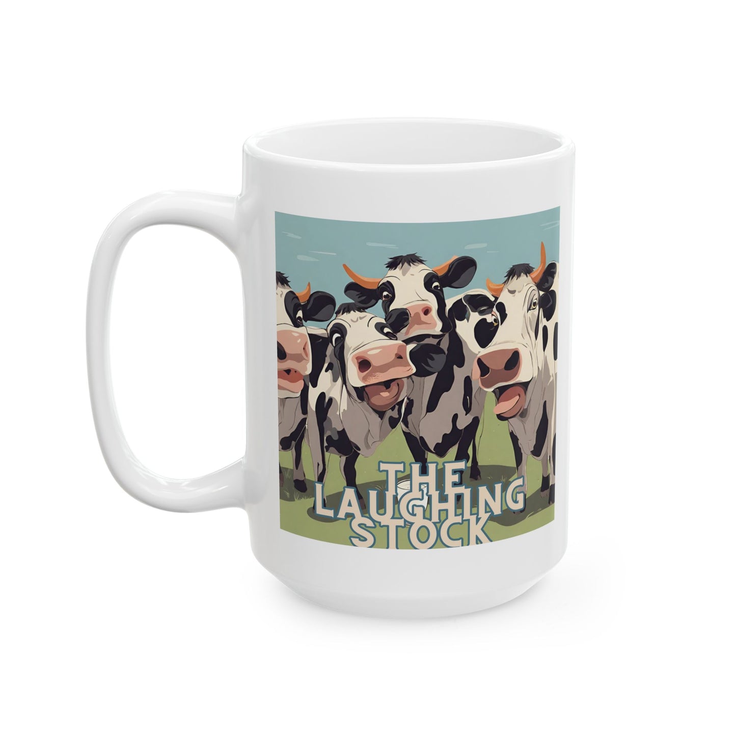 Mug - 'The Laughing Stock' Cow Group Design 11oz 15oz