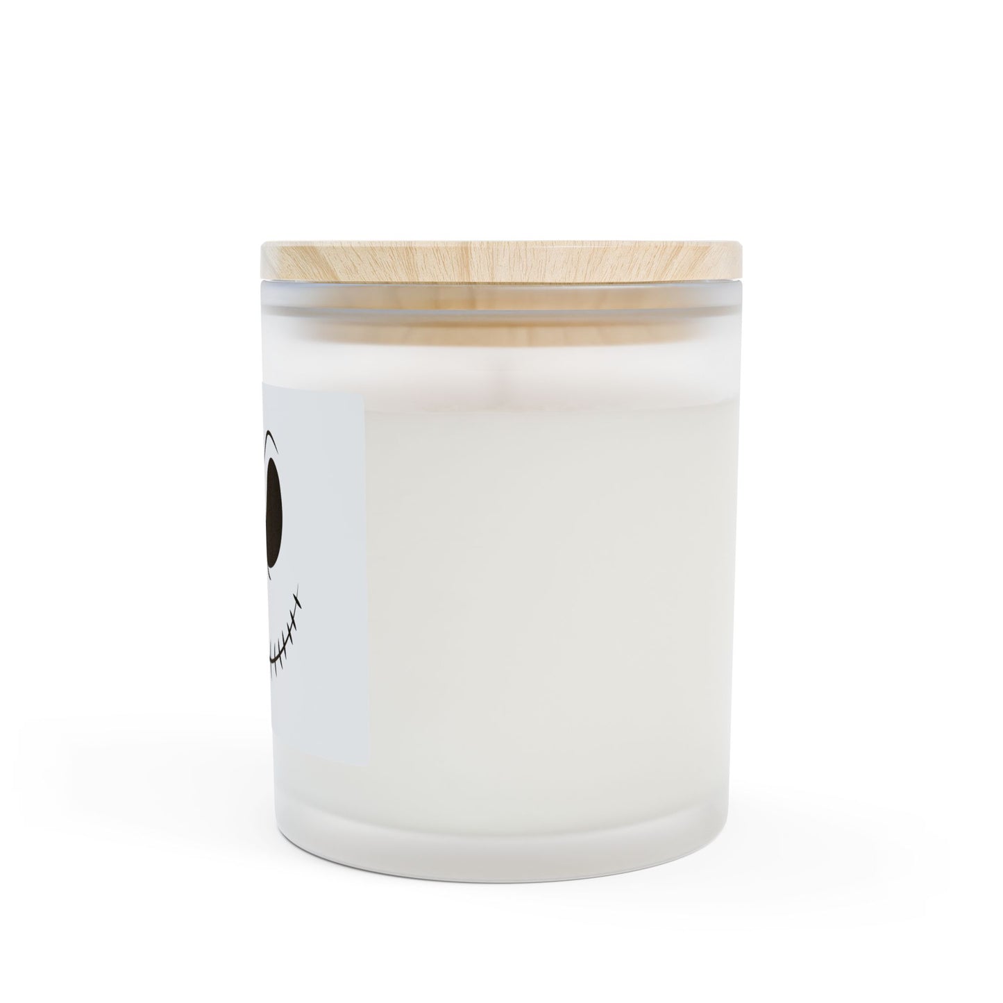 Halloween-Themed Frosted Glass Candle, Spooky Decor, Fall Home Fragrance, Scented Candle for Autumn