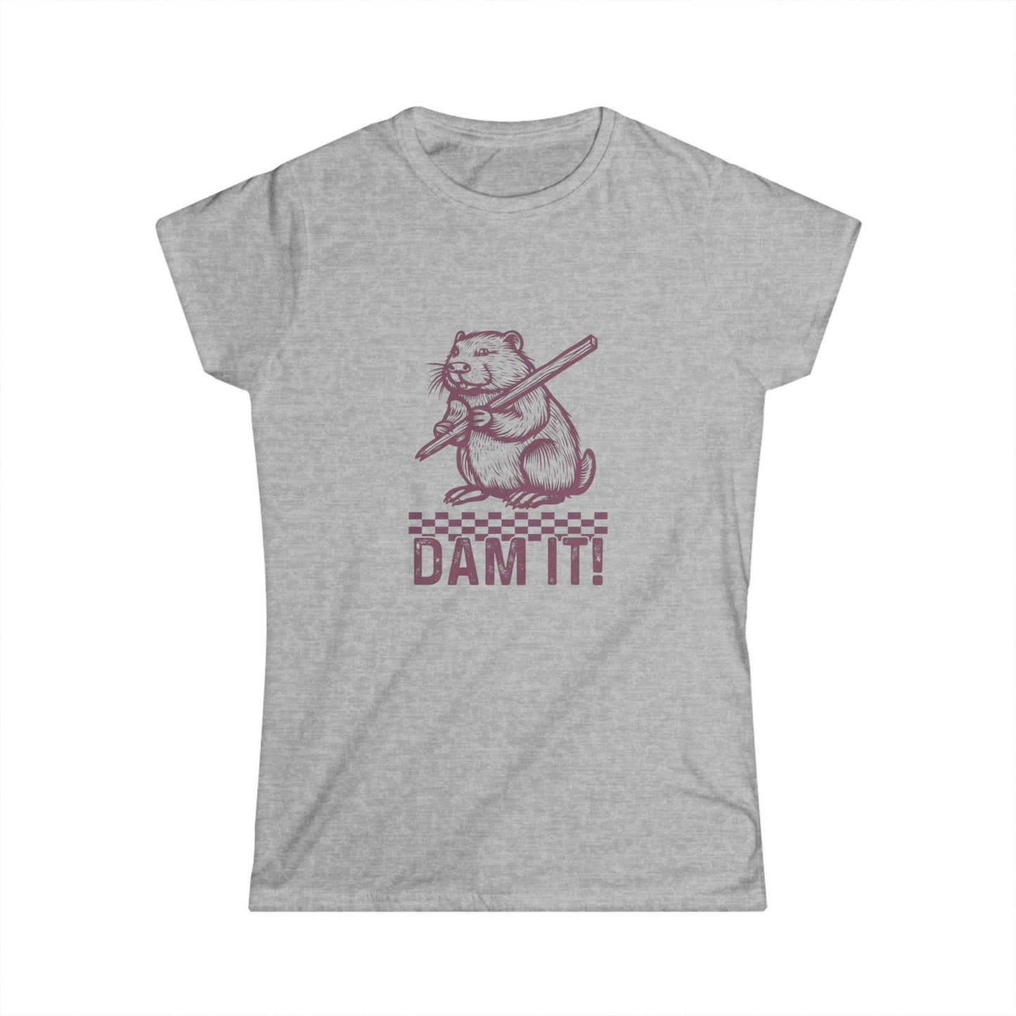 Women's "Dam IT" Funny Softstyle Tee - aMOOsing Designs