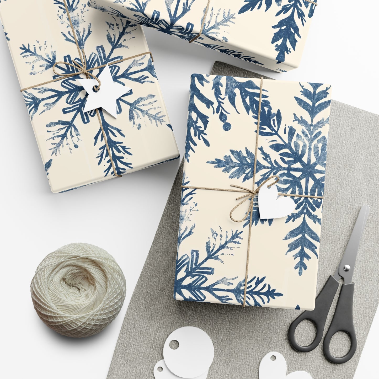 Elegant Snowflake Gift Wrap Papers - Perfect for Holidays and Celebrations