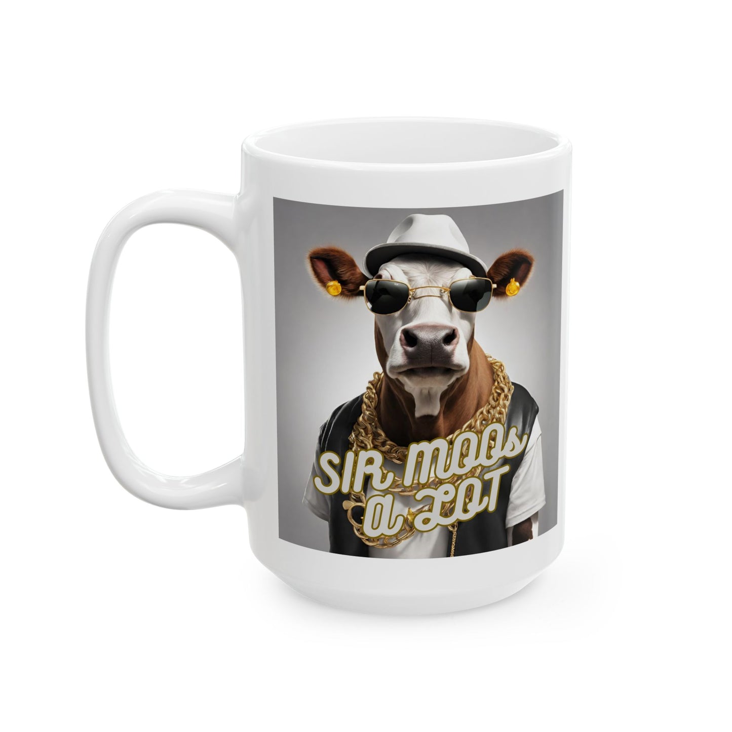 Mug with 'sir moos a lot' Design