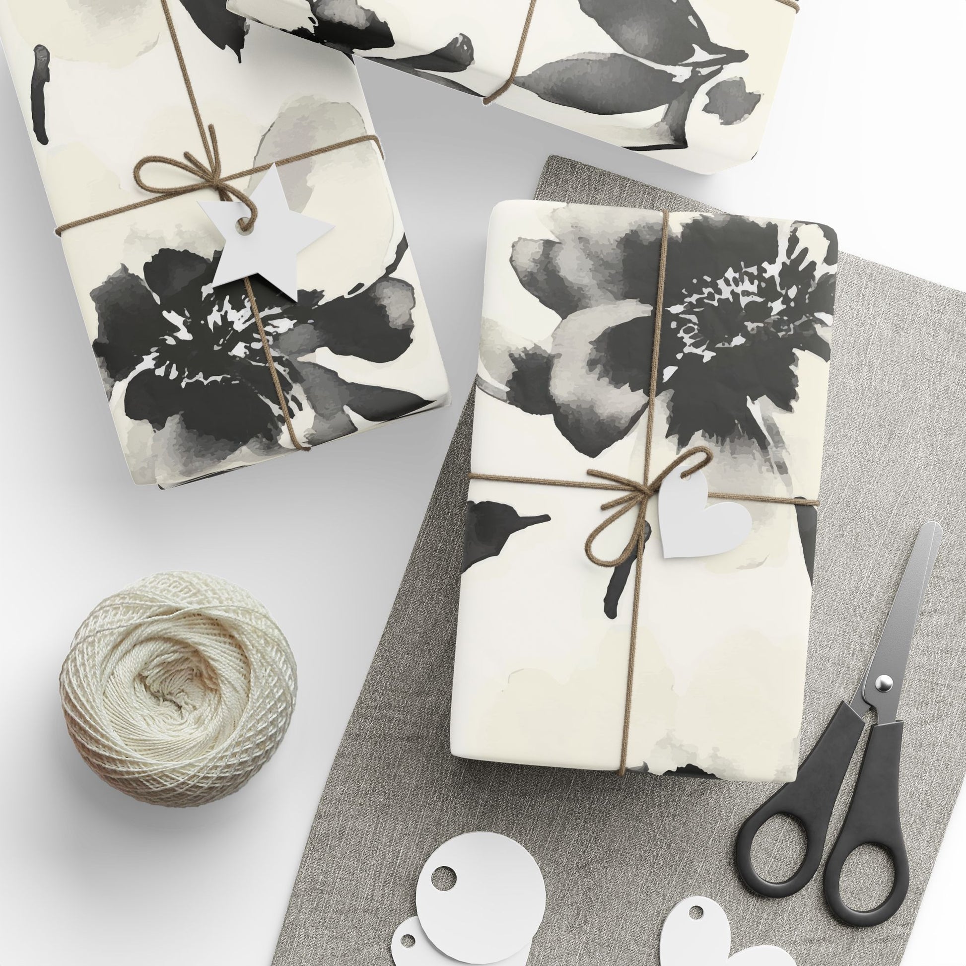 Elegant Floral Wrapping Paper | Gift Wrap for Any Occasion, Birthday, Wedding, Holiday, Party Favors - aMOOsing Designs