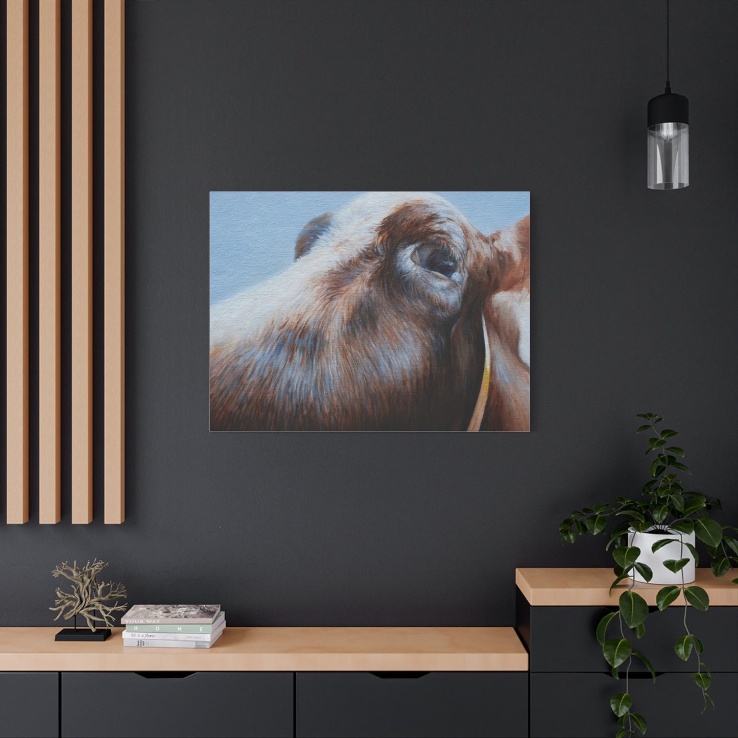 Farmhouse Chic Cow Art Canvas - Perfect for Country Decor