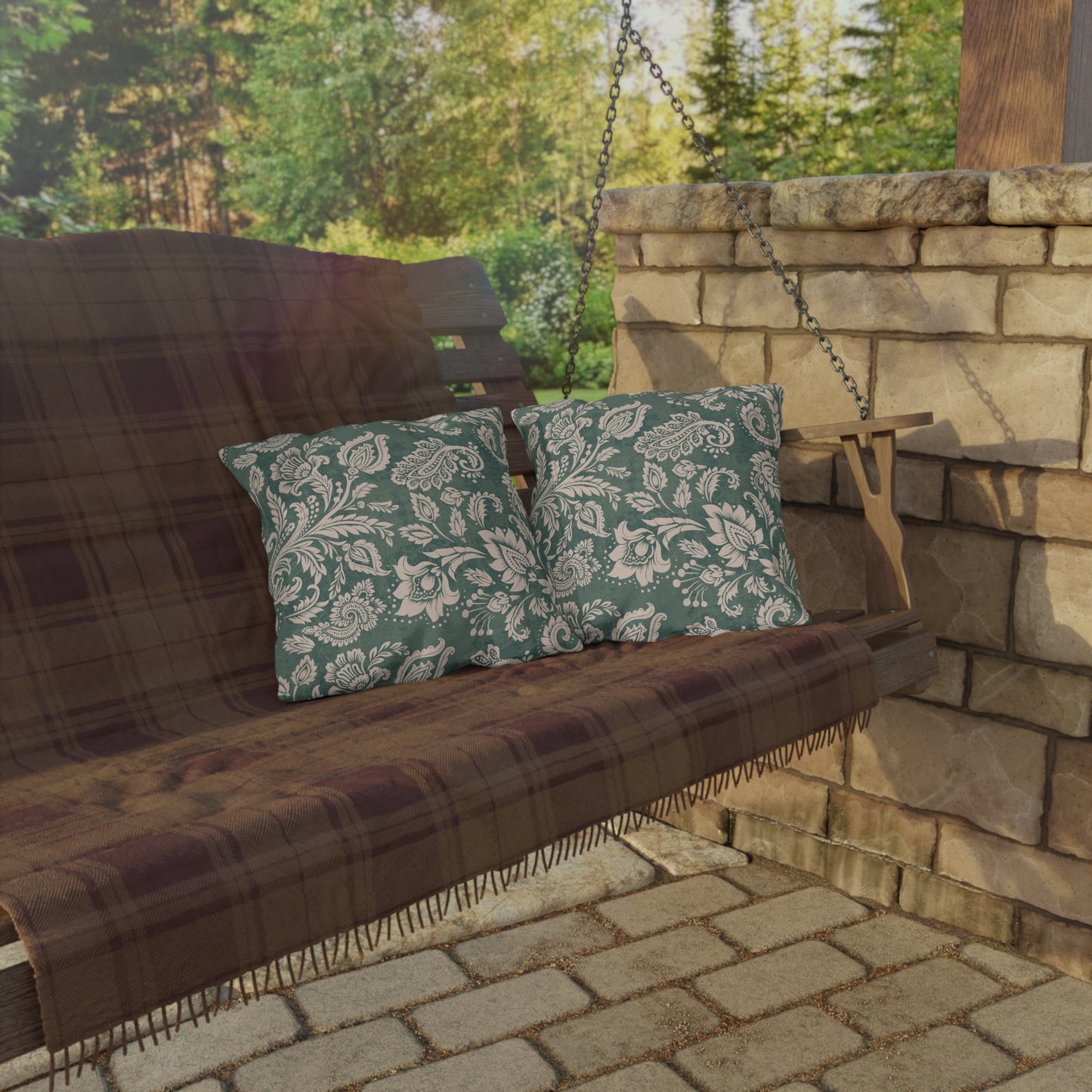 Botanical Outdoor Pillows - Cozy Floral Cushion for Patios and Decks - aMOOsing Designs