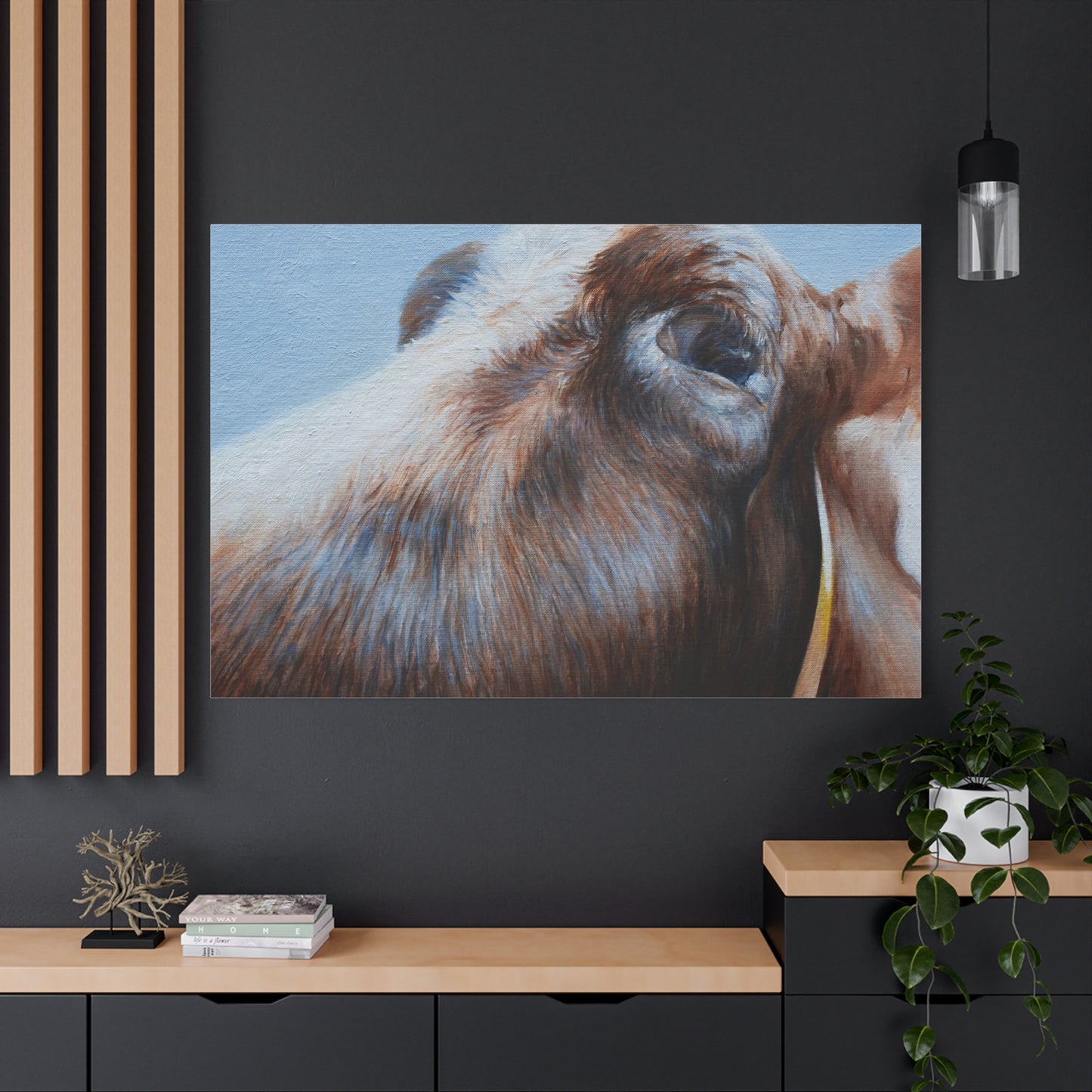 Farmhouse Chic Cow Art Canvas - Perfect for Country Decor