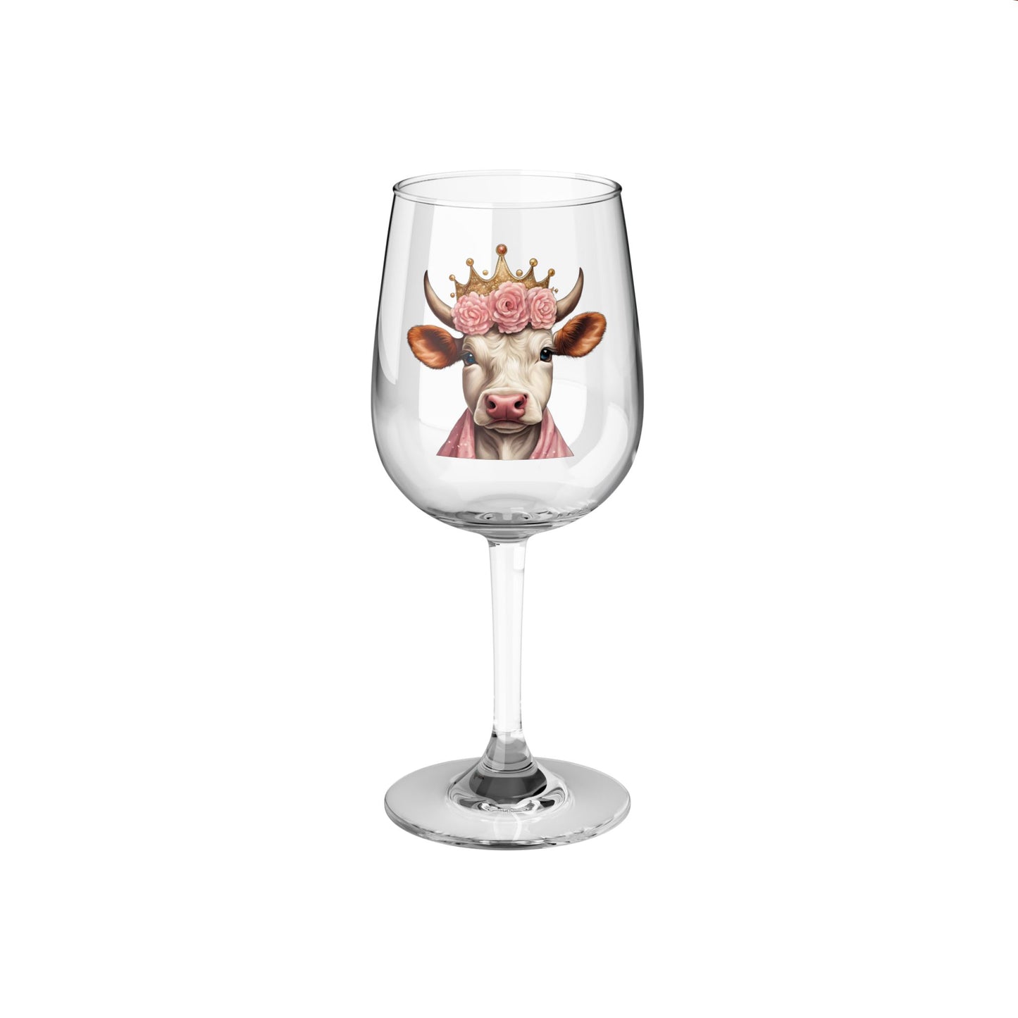 Cute Cow Crown Wine Glass | 12oz Stylish Drinkware for Animal Lovers