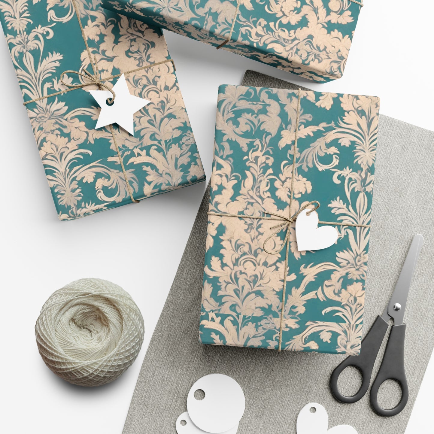 Elegant Floral Gift Wrap Papers, Artisanal Wrapping Paper for Birthdays, Weddings, Holidays, Eco-Friendly Packaging